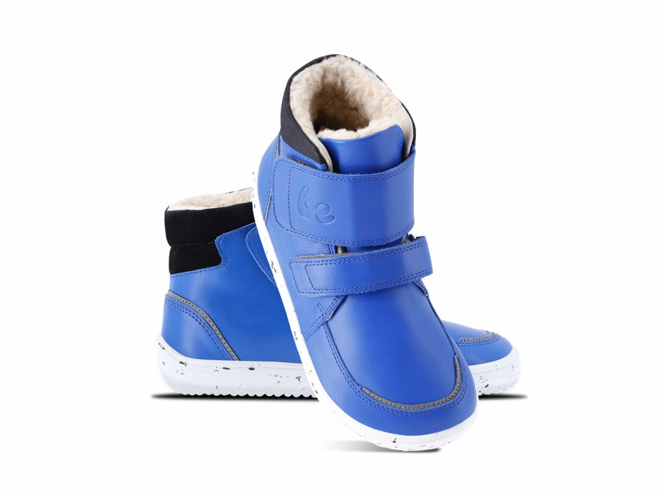 Dziecięce buty zimowe barefoot Be Lenka Panda 2.0 - Blue & White