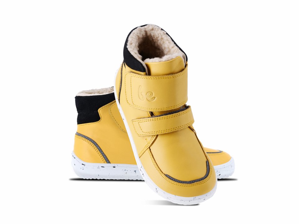 Chaussures l'hiver enfants barefoot Be Lenka Panda 2.0 - Cheese Yellow