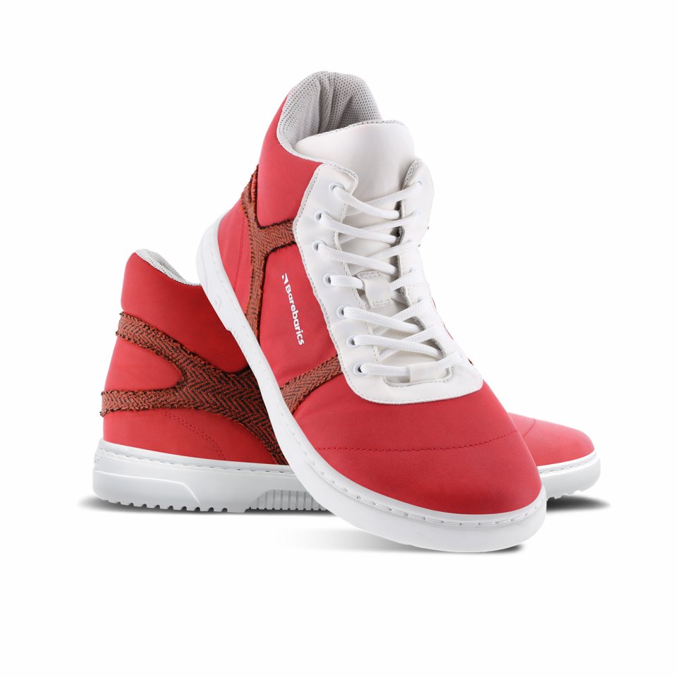 Barefoot Sneakers Barebarics Hifly - Red & White