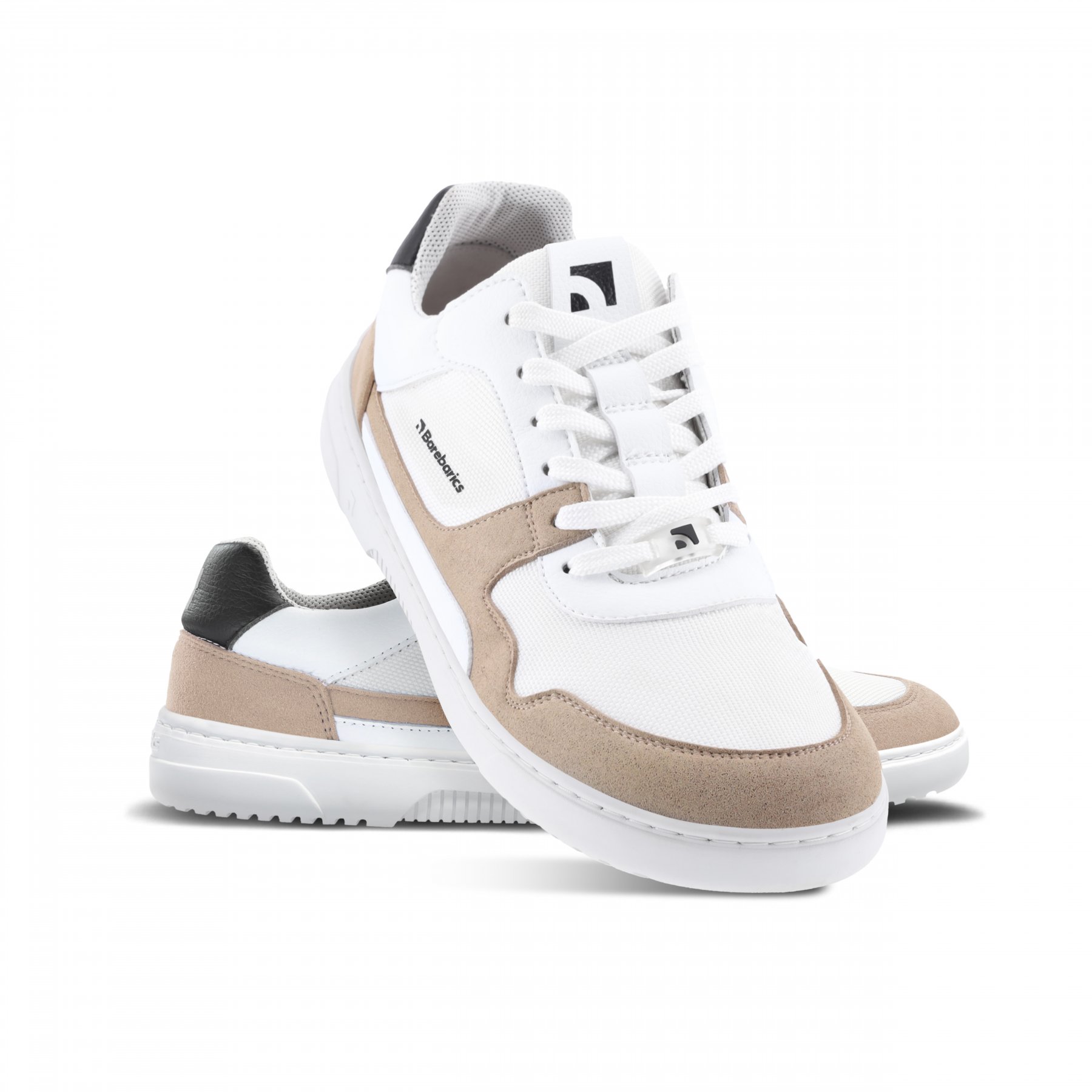Barefoot Sneakers Barebarics - White & Lenka Beige - Zing Be 