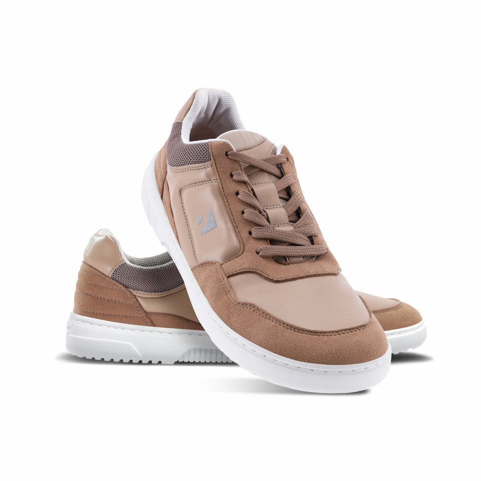 Barefoot Sneakers Barebarics - Axiom - Brown & White