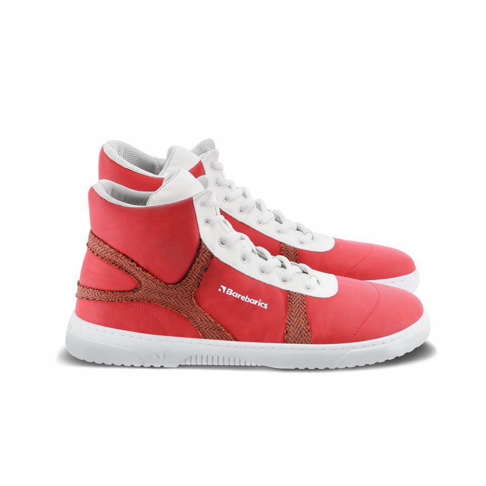 Barefoot tenisky Barebarics Hifly - Red & White