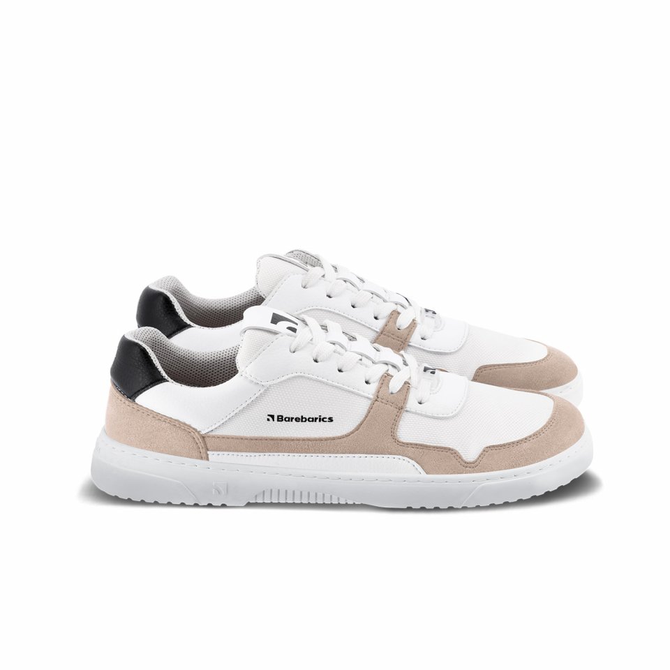 Sneakers Barefoot Barebarics - Zing - White & Beige