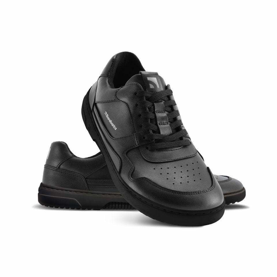 Barefoot Sneakers Barebarics Zing - Black - Leather