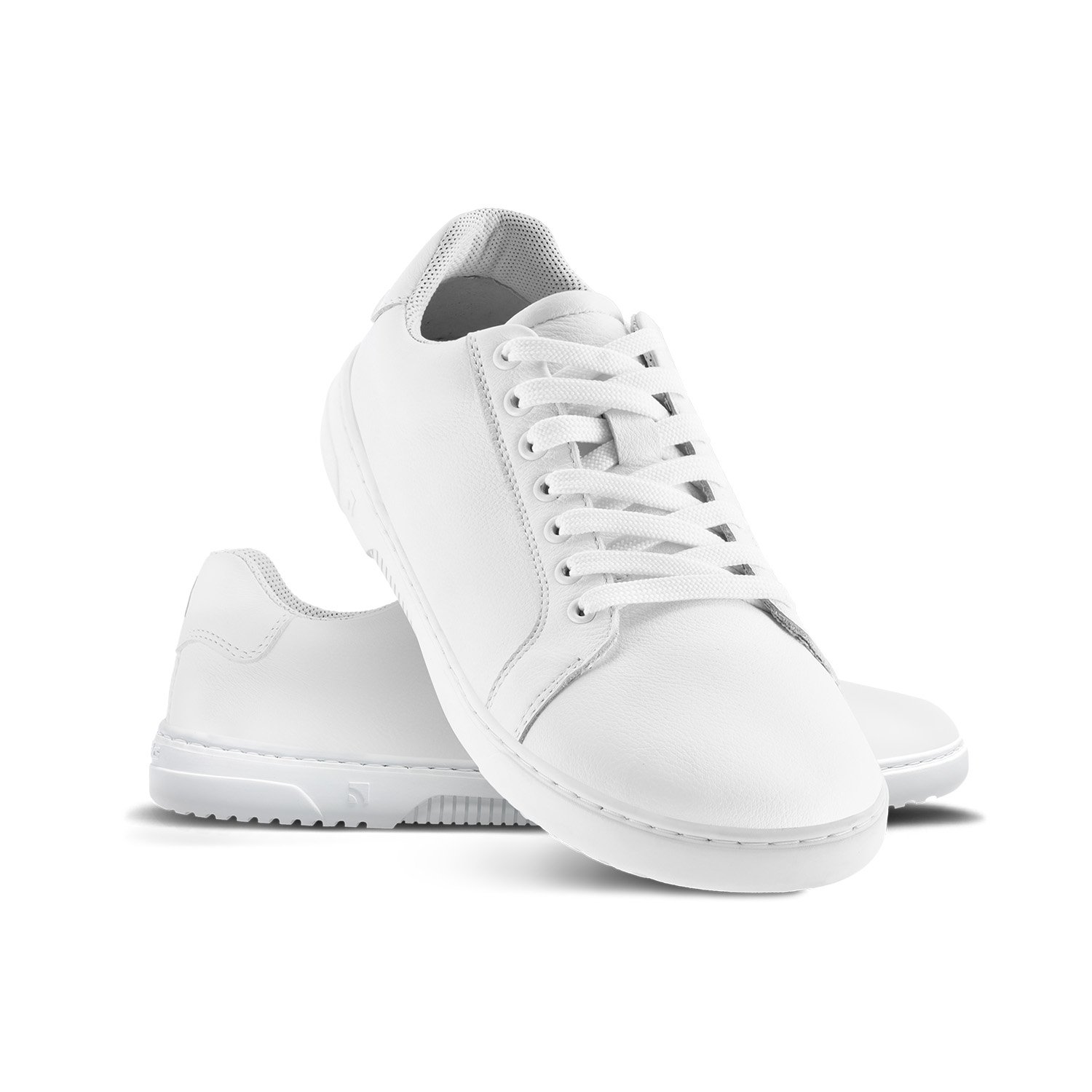 avond Manhattan Bijdrage Barefoot Sneakers Barebarics Zoom - All White - Leather | Barebarics