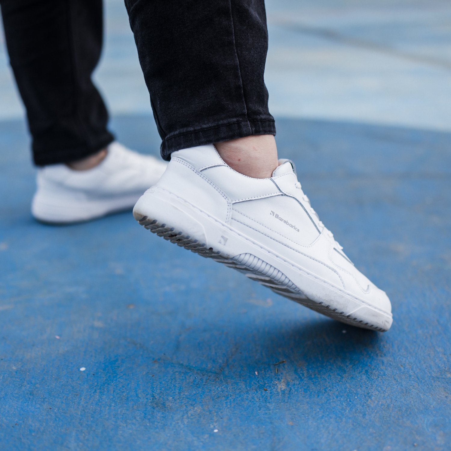 Barefoot Sneakers Barebarics Zing All White Leather Barebarics