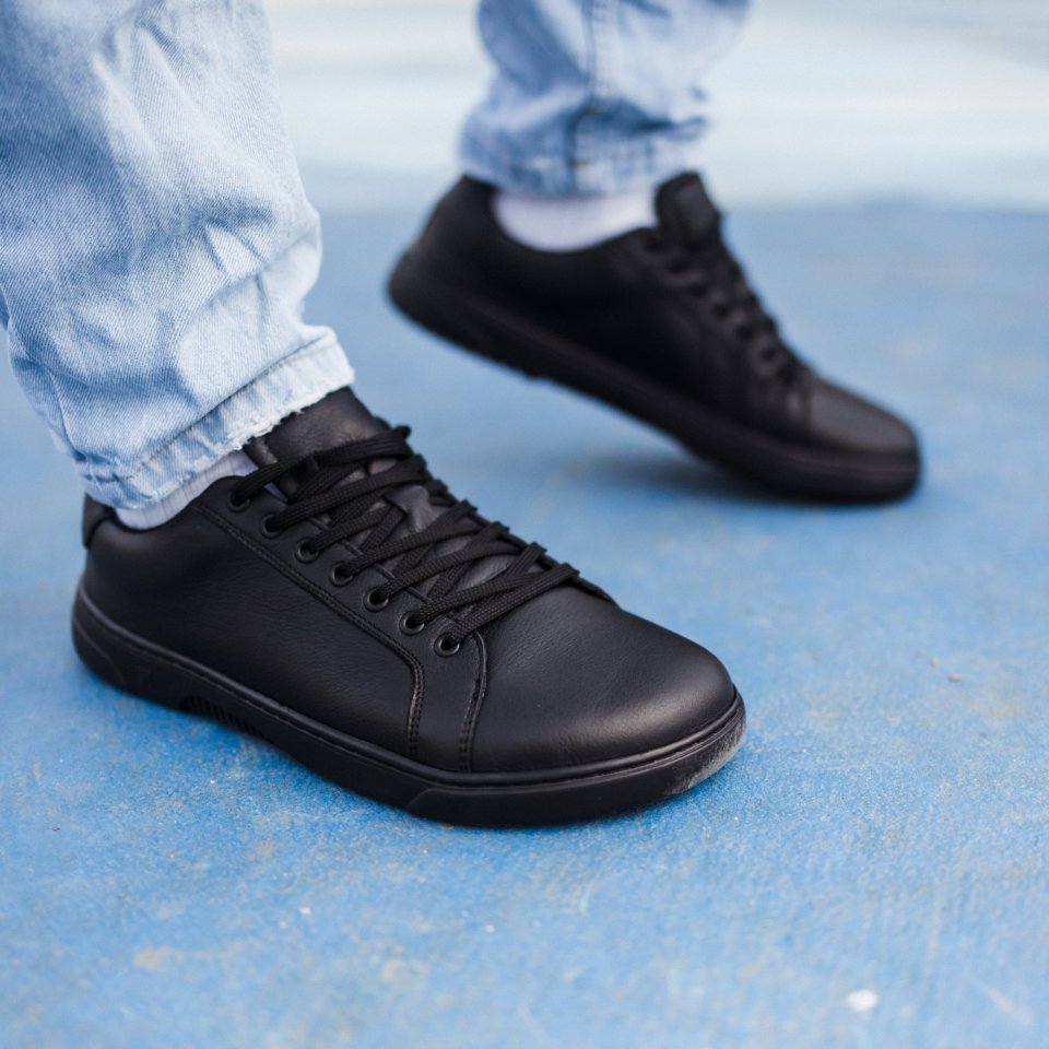 Barefoot Sneakers Barebarics Zoom - All Black - Leather