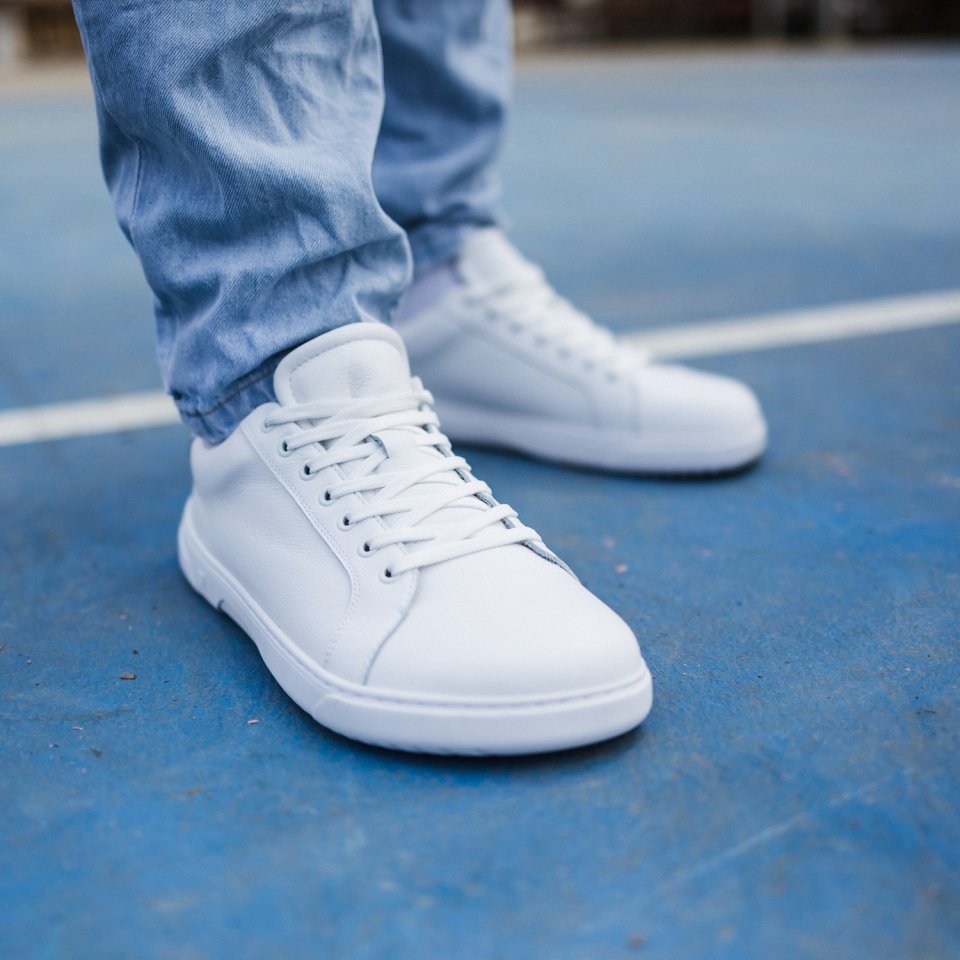 Barefoot tenisky Barebarics Zoom - All White - Leather