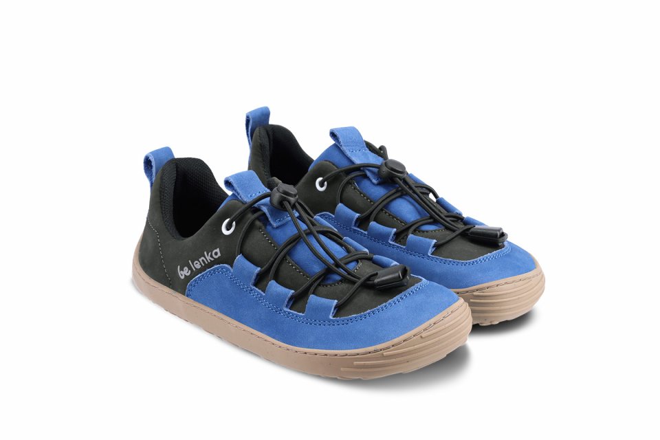Barefoot zapatillas de niños Be Lenka Xplorer - Blue & Olive Black
