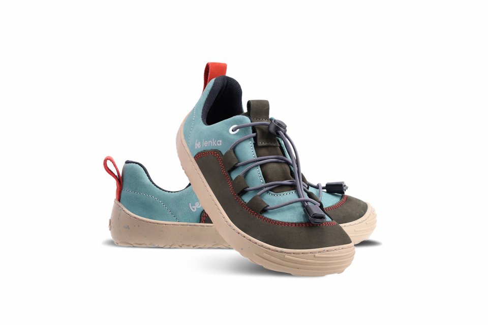 Be Lenka Kids barefoot sneakers - Xplorer - Olive Black & Sage Green