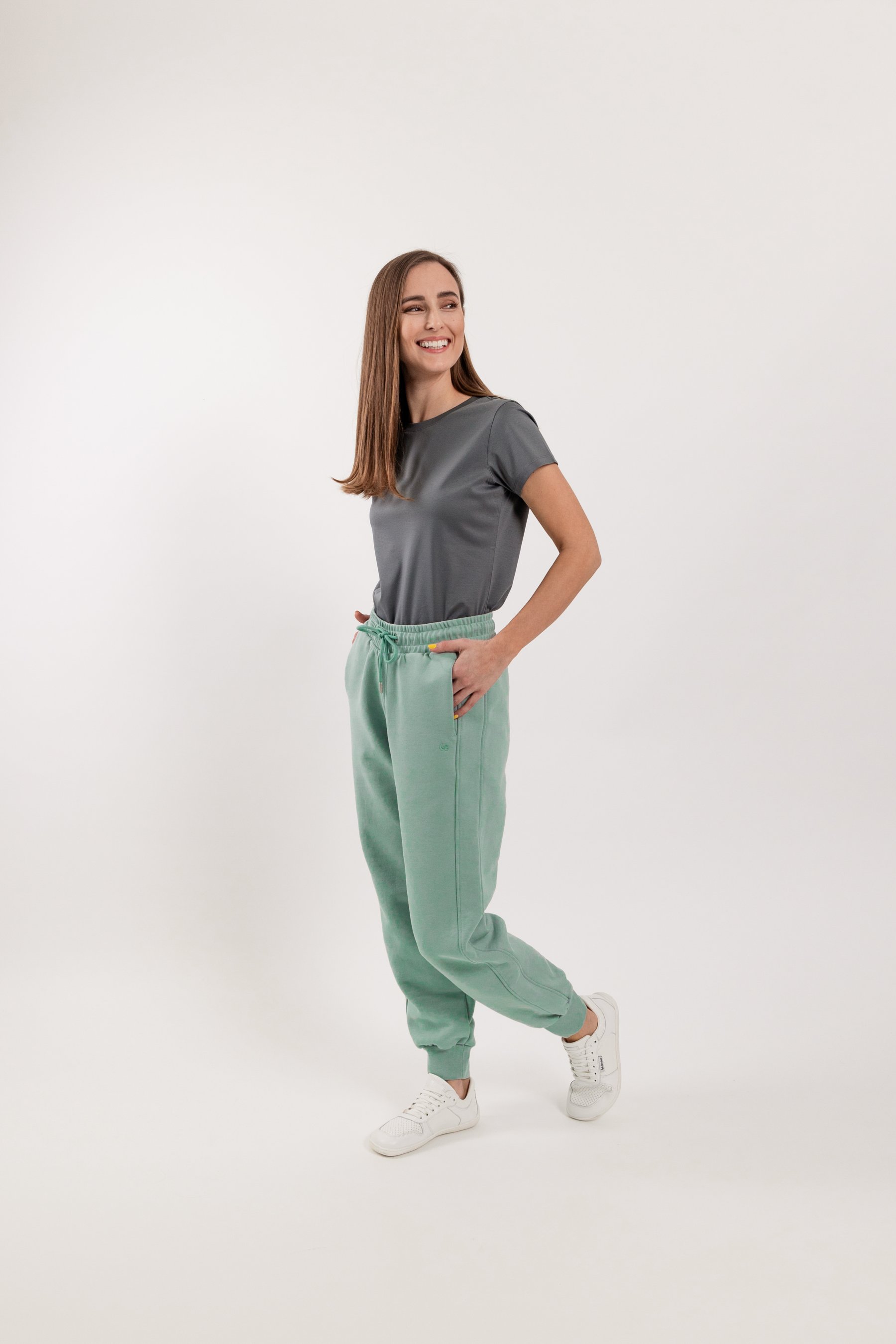 Brilliant Basics Women's Track Pants - Green - Size Small