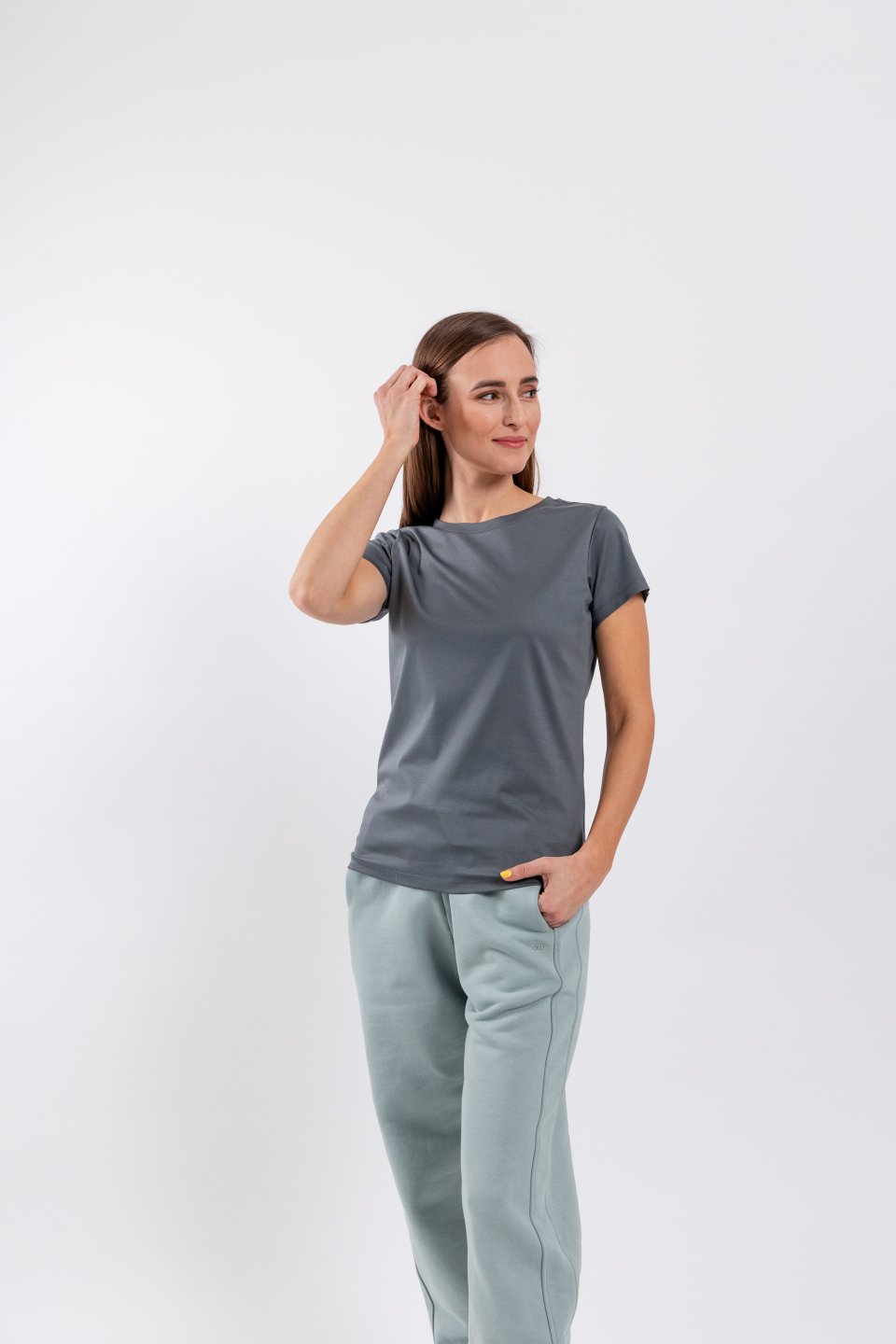 Women's Round Neck t-shirt Be Lenka Essentials - Grey