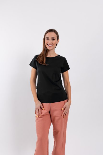 Women's Round Neck t-shirt Be Lenka Essentials - Jet Black
