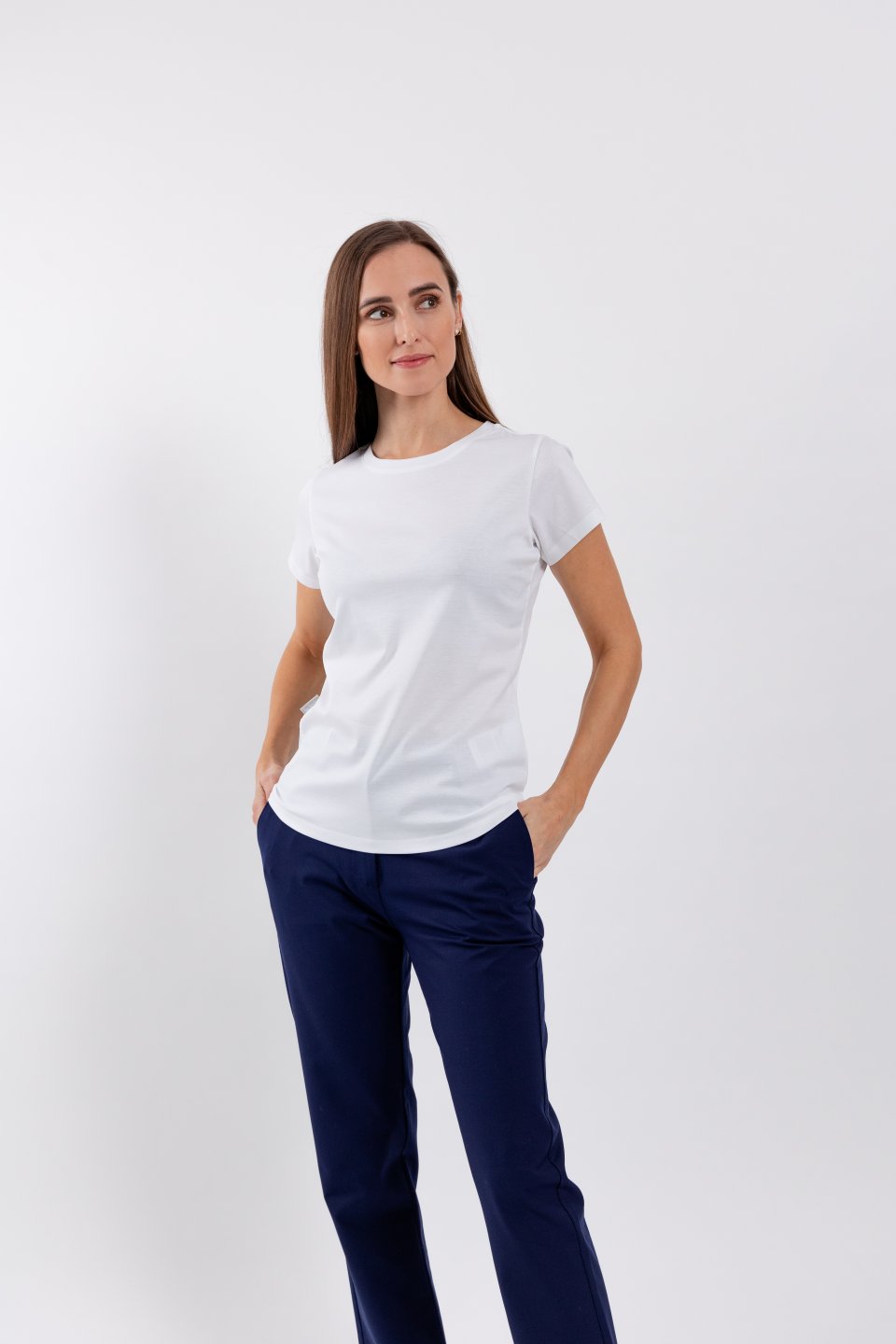 Damem T-Shirt mit Rundhalsausschnitt Be Lenka Essentials - White