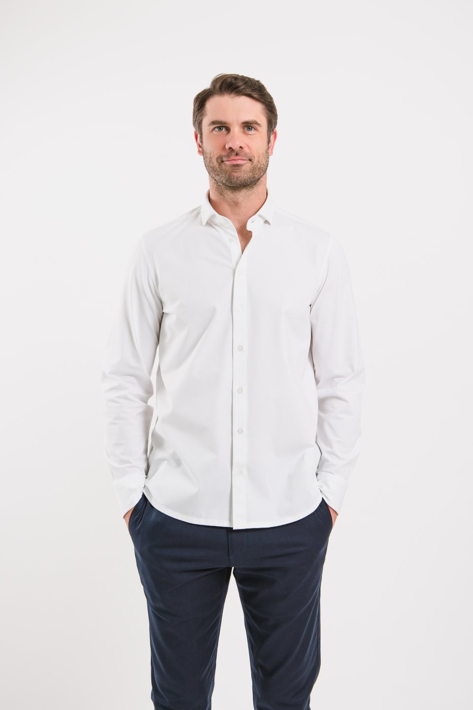 Camicia regular da uomo Be Lenka Essentials - White