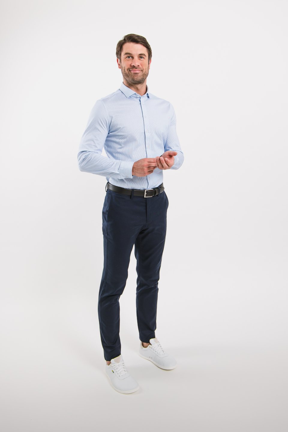 Men’s Shirt Slim Be Lenka Essentials - Blue and White