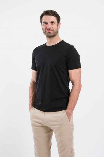 Camicia da uomo con girocollo Be Lenka Essentials - Jet Black