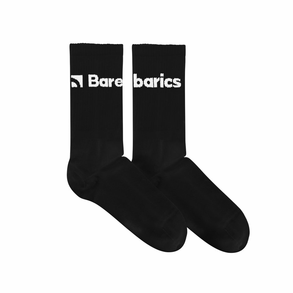 Barebarics - Skarpety Barefoot  - Crew - Black - Big logo