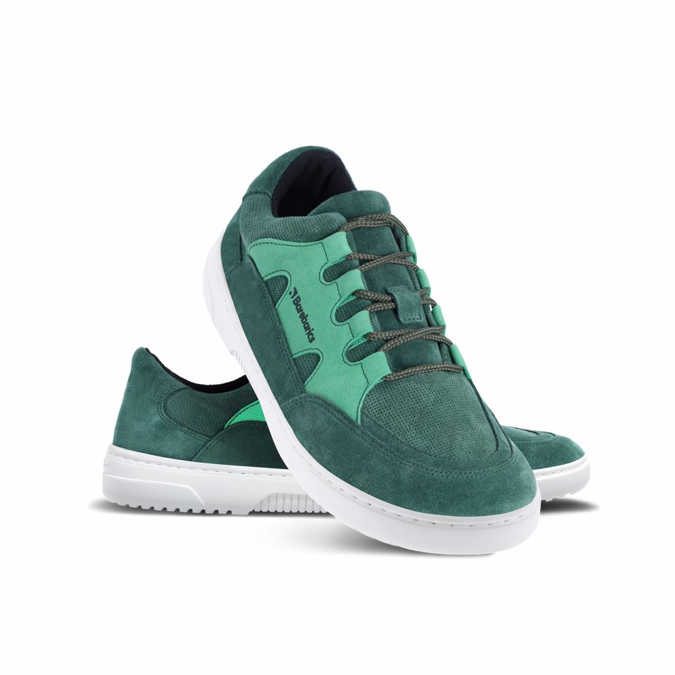 Barefoot Sneakers Barebarics Evo - Dark Green & White