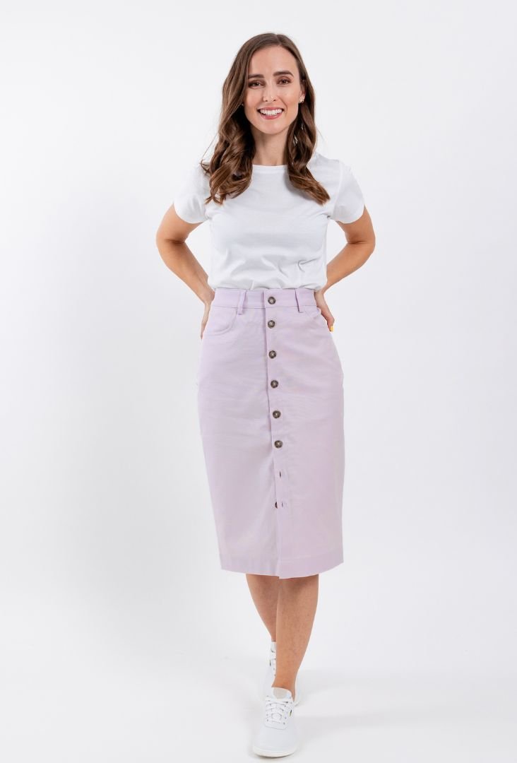 Falda midi de mujer Be Lenka Essentials - Light Lilac