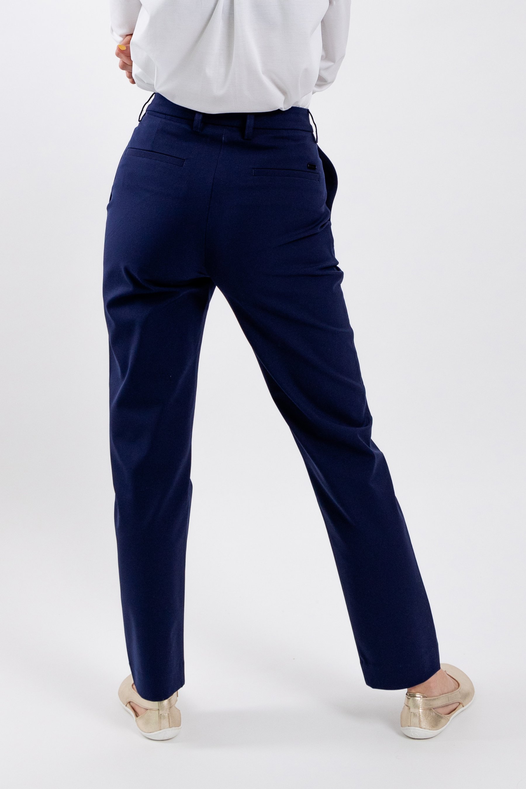 STEFANEL Navy Blue Dress Pants Trousers Size EU 38 40 UK 8 10 US 6 8