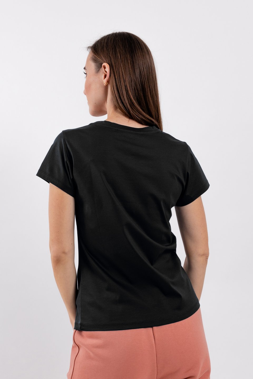 Damem T-Shirt mit Rundhalsausschnitt Be Lenka Essentials - Jet Black