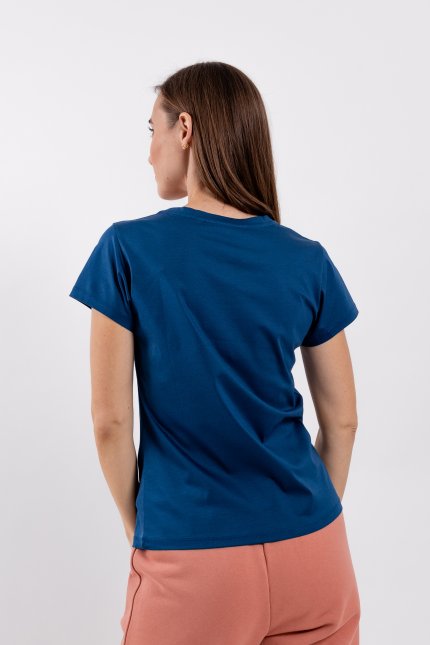 T-shirt femme à décollté ronde Be Lenka Essentials - Navy