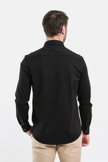 Camisa regular de hombre Be Lenka Essentials - Jet Black