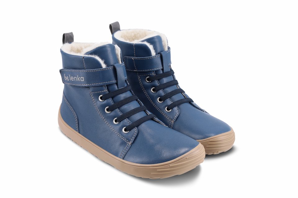 Barefoot bambini scarpe invernali Be Lenka Winter Kids - Ocean Blue