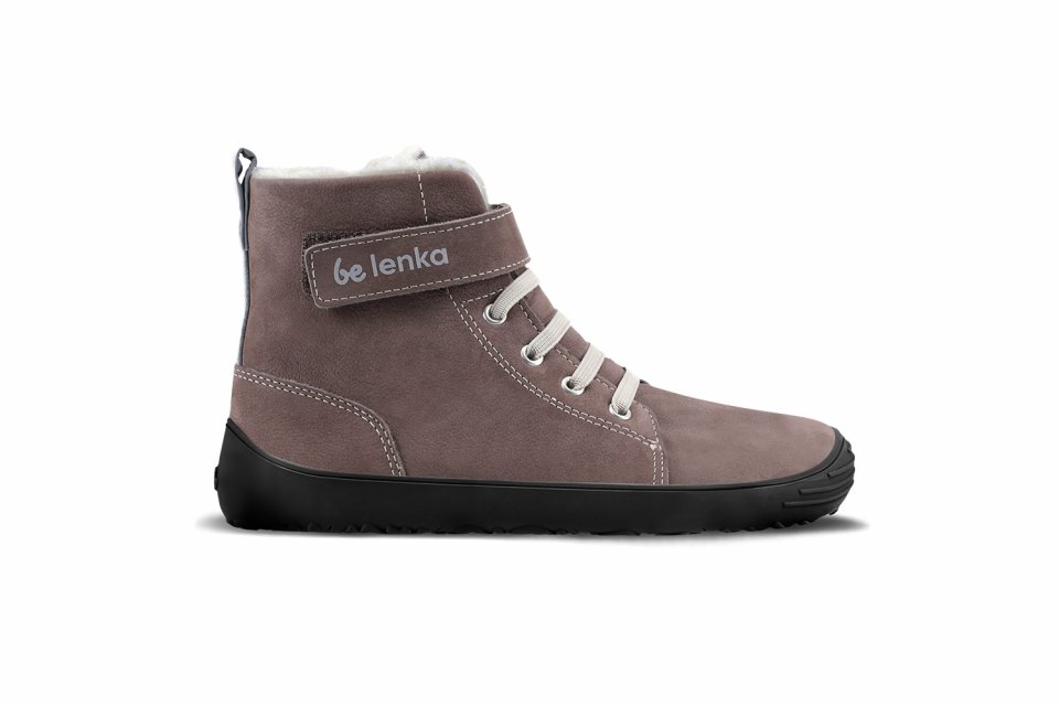 Detské zimné barefoot topánky Be Lenka Winter Kids - Chocolate