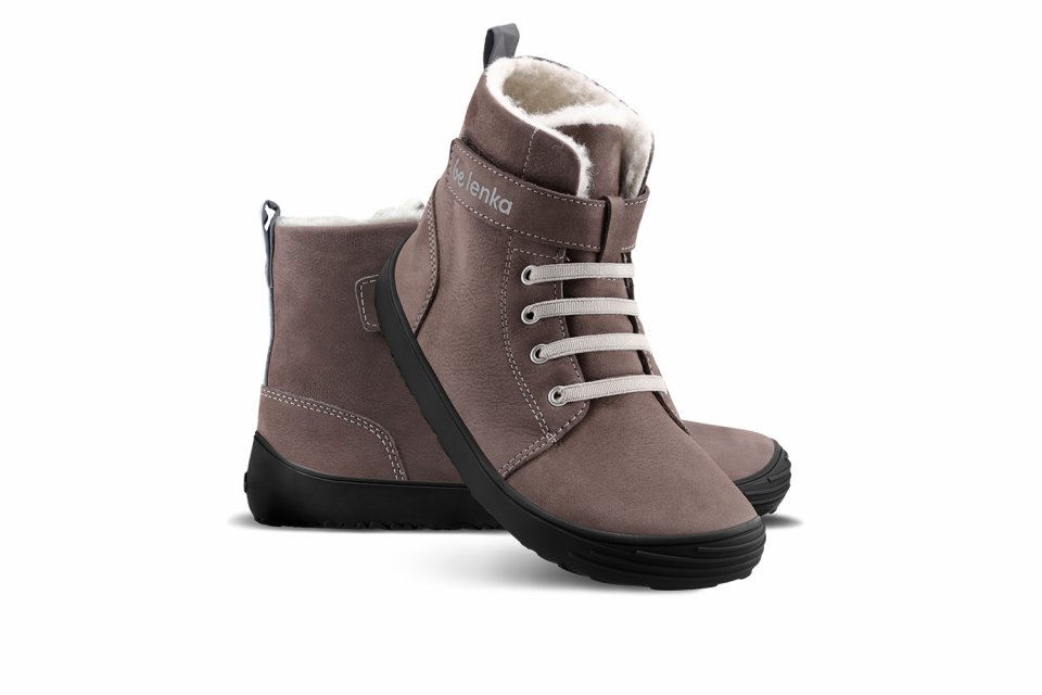 Barefoot bambini scarpe invernali Be Lenka Winter Kids - Chocolate