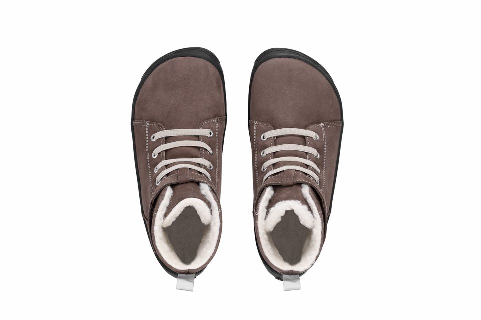Zapatos de invierno para niño barefoot Be Lenka Winter Kids - Chocolate