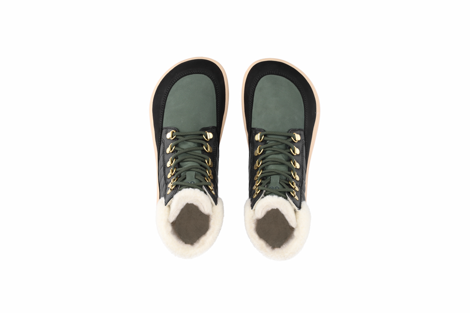 Barefoot chaussures Be Lenka Olivia - Black & Dark Green