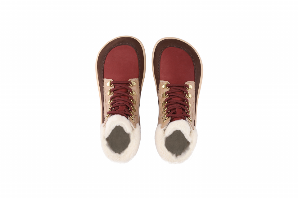 Barefoot chaussures Be Lenka Olivia - Brown & Burgundy