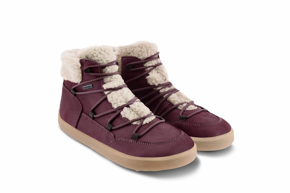 Winter Barefoot Boots Be Lenka Bliss - Burgundy Red