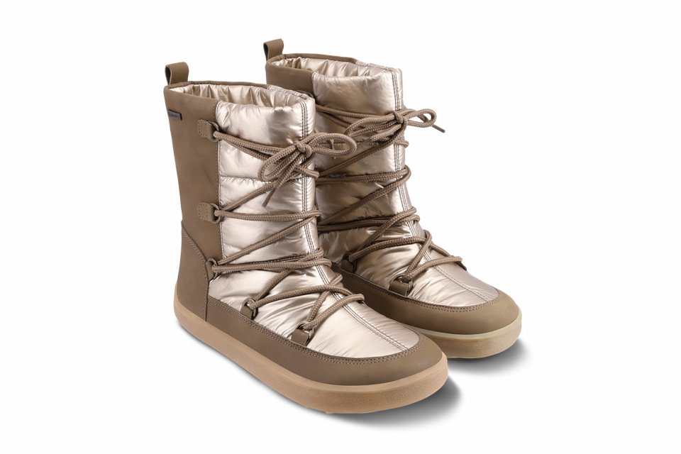 Winter Barefoot Boots Be Lenka Snowfox Woman - Champagne & Brown