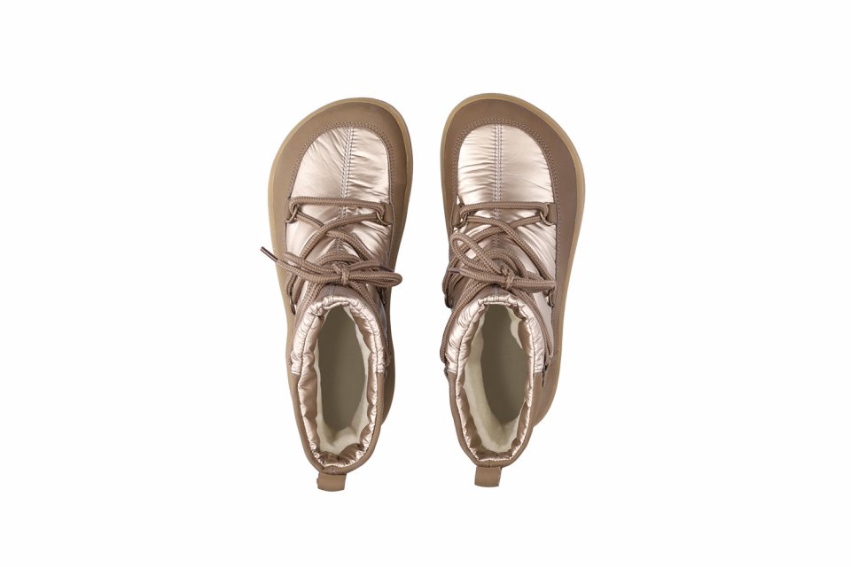 Barefoot chaussures d'hiver Be Lenka Snowfox Woman - Champagne & Brown