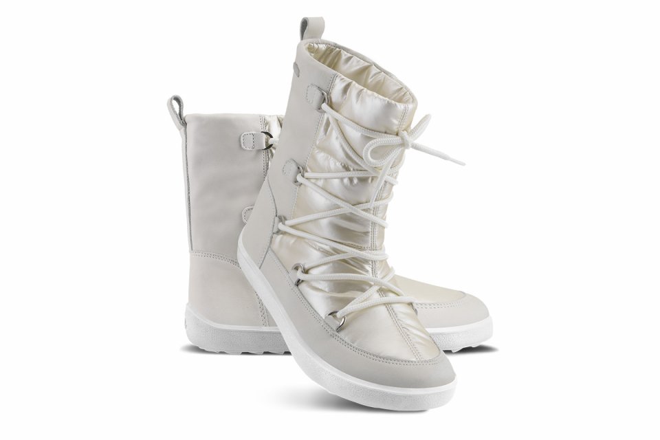 Winter Barefoot Boots Be Lenka Snowfox Woman - Pearl White