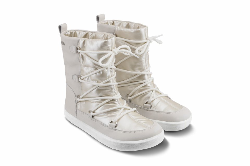 Winter Barefoot Boots Be Lenka Snowfox Woman - Pearl White