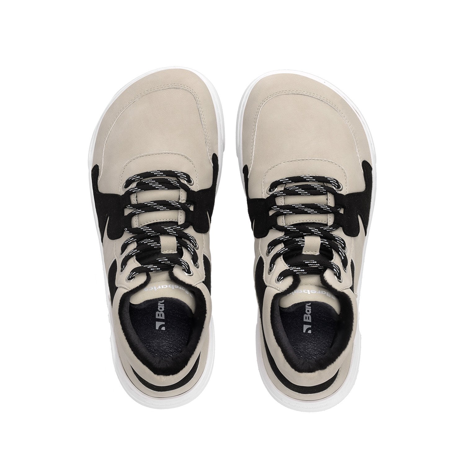 Barefoot Sneakers Barebarics Lynx - Beige & White | Be Lenka