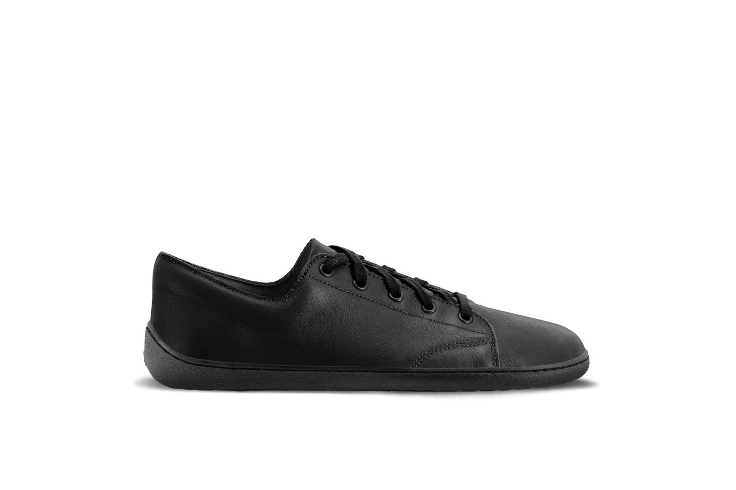 Buy Black Laced Leather Sneakers by GentWith.com with Free Shipping