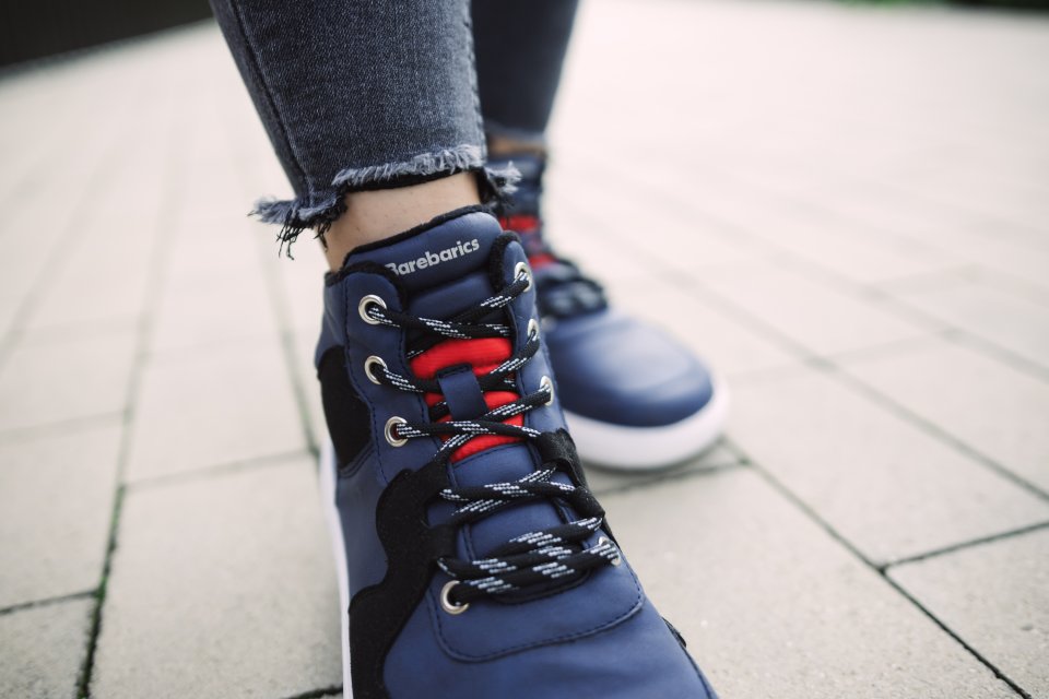 Barefoot Sneakers Barebarics Lynx - Dark Blue & White