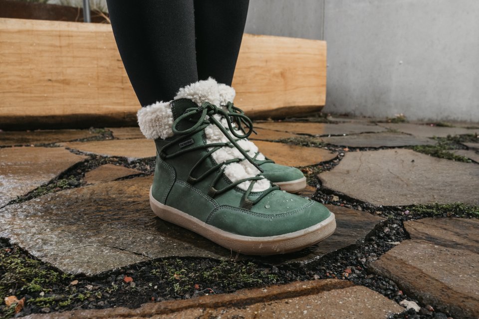 Zimné barefoot topánky Be Lenka Bliss -  Pine Green
