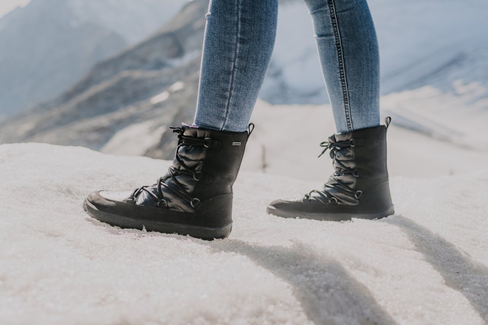 Zimní barefoot boty Be Lenka Snowfox Woman - Black