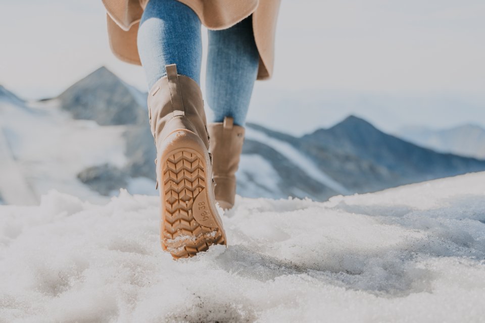 Winter Barefoot Boots Be Lenka Snowfox Woman - Champagne & Brown