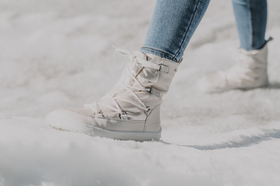 Zapatos de invierno barefoot Be Lenka Snowfox Woman - Pearl White