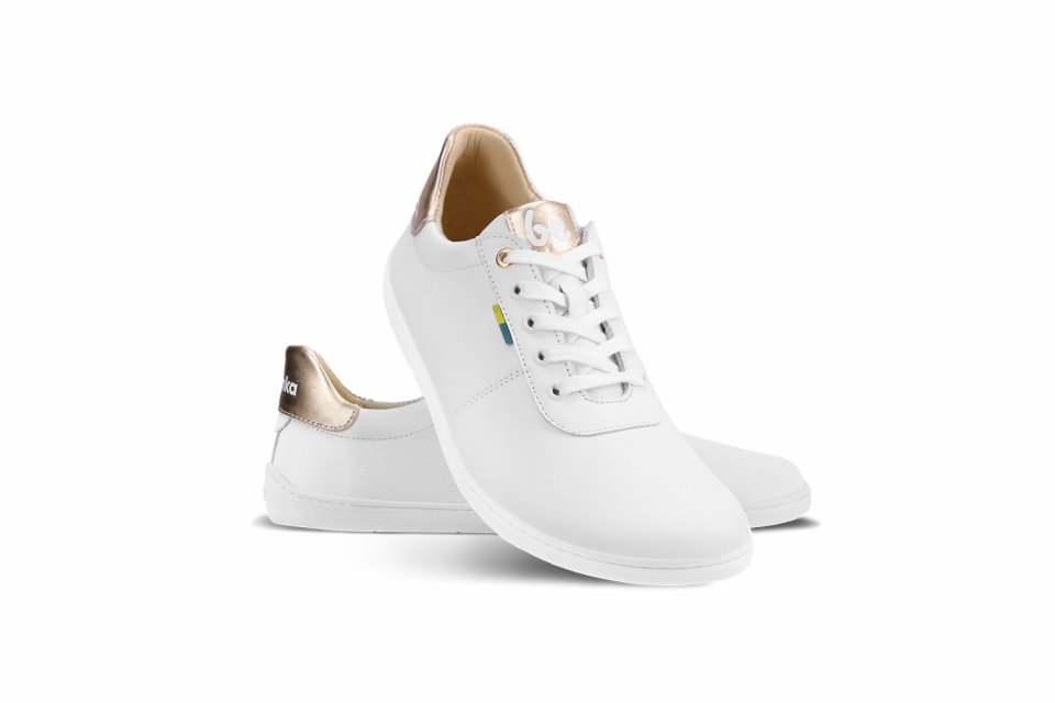 Barefoot Shoes Be Lenka Royale - White & Gold