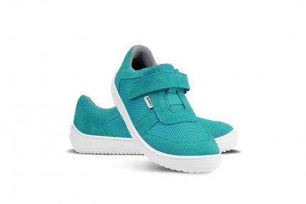 Dziecięce trampki barefoot Joy - Turquoise & White