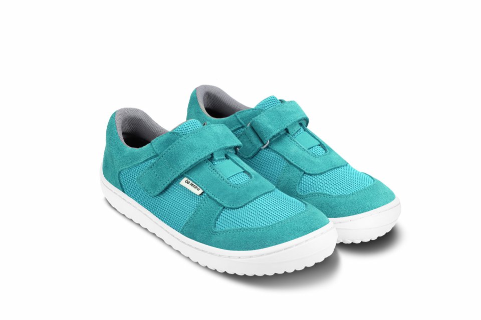 Barefoot scarpe sportive bambini Be Lenka Joy - Turquoise & White