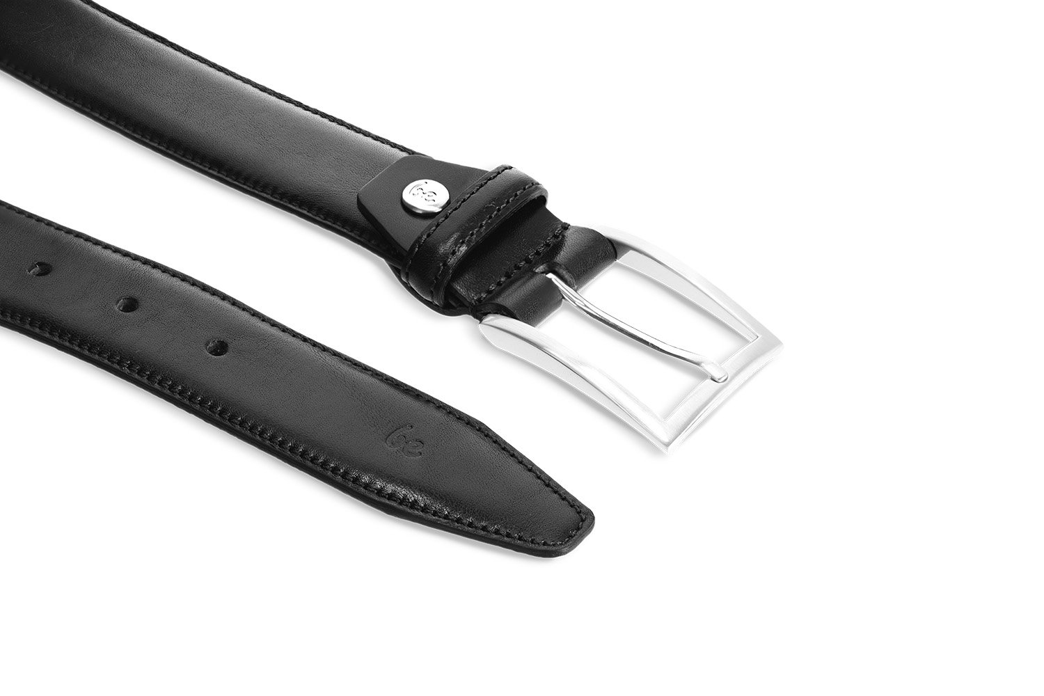 Cintura Uomo In Pelle Con Fibbia Automatica Resistente Ai Graffi – Elegante E Versatile, Colore Nero, Lunghezza 125 Cm, Larghezza Media